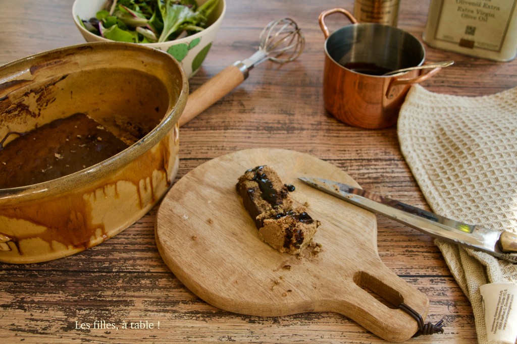 Gâteau de foies de volaille au caramel de balsamique