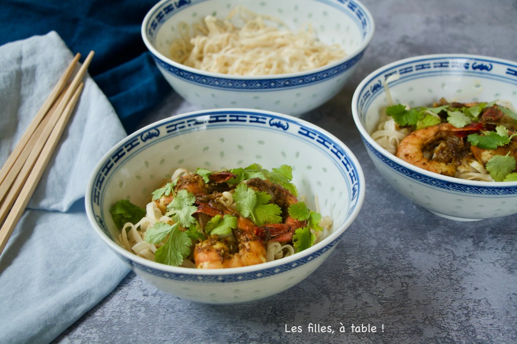 Nouilles sautées aux crevettes