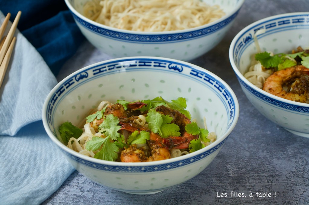 Nouilles sautées aux crevettes