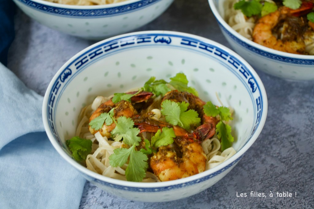 Nouilles sautées aux crevettes