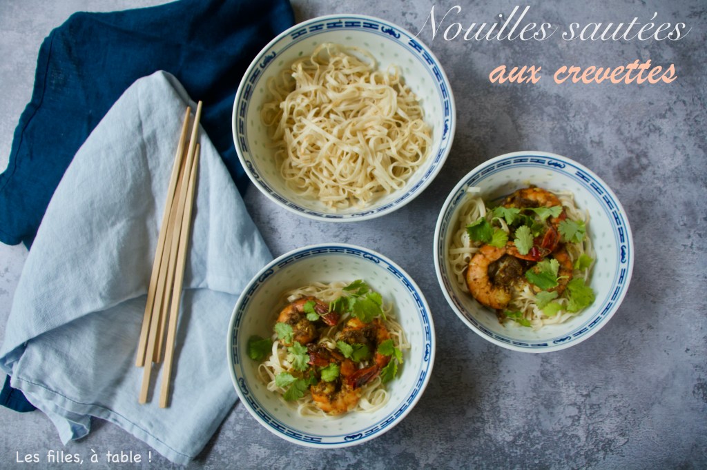 Nouilles sautées aux crevettes