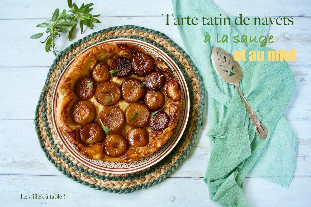 Tarte tatin de navets à la sauge et au miel