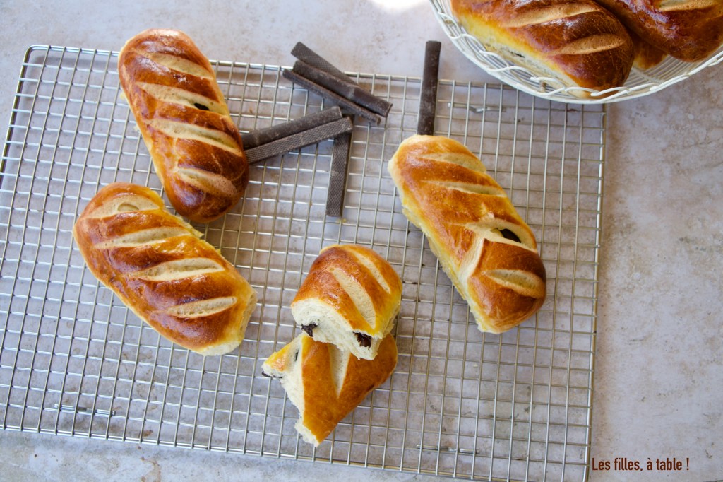 Pains au lait et chocolat au levain