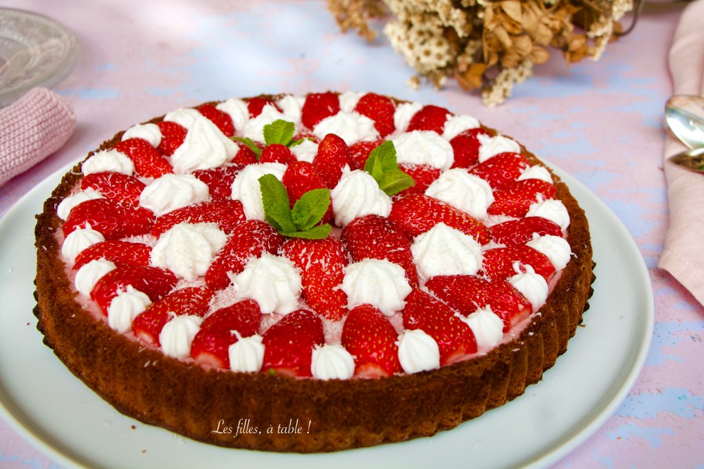 Tarte renversée aux fraises