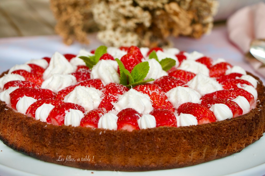 Tarte renversée aux fraises