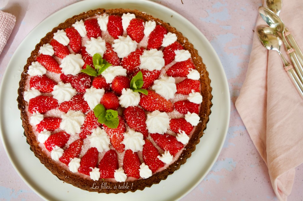 Tarte renversée aux fraises