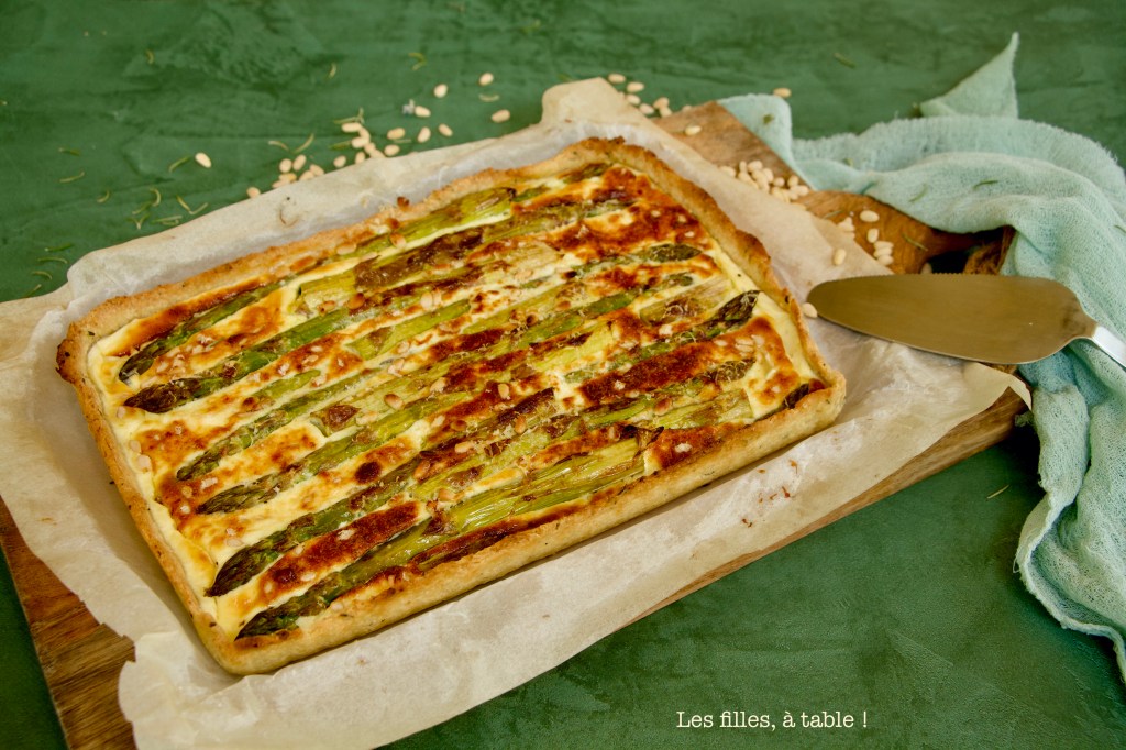 Tarte aux asperges et au chèvre