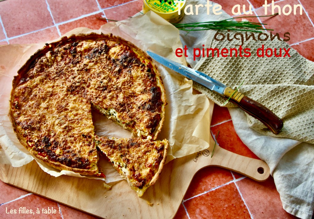 Tarte au thon, oignons et piments doux