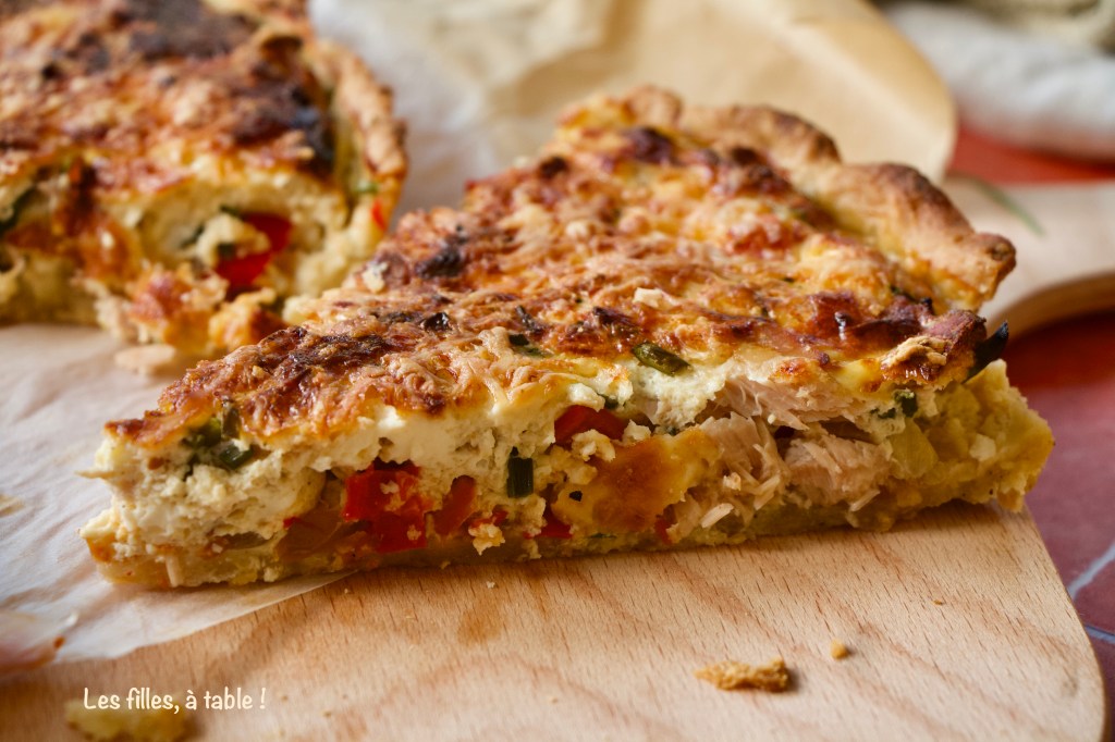 Tarte au thon, oignons et piments doux