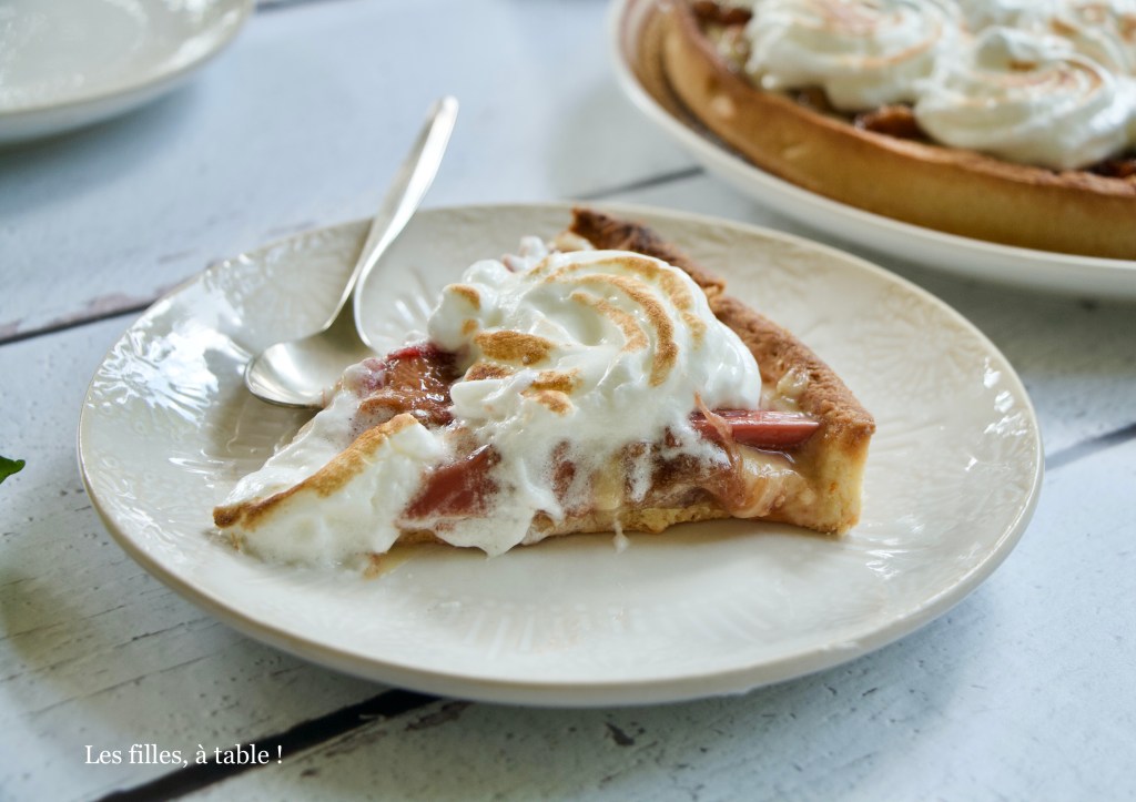 Tarte meringuée à la rhubarbe