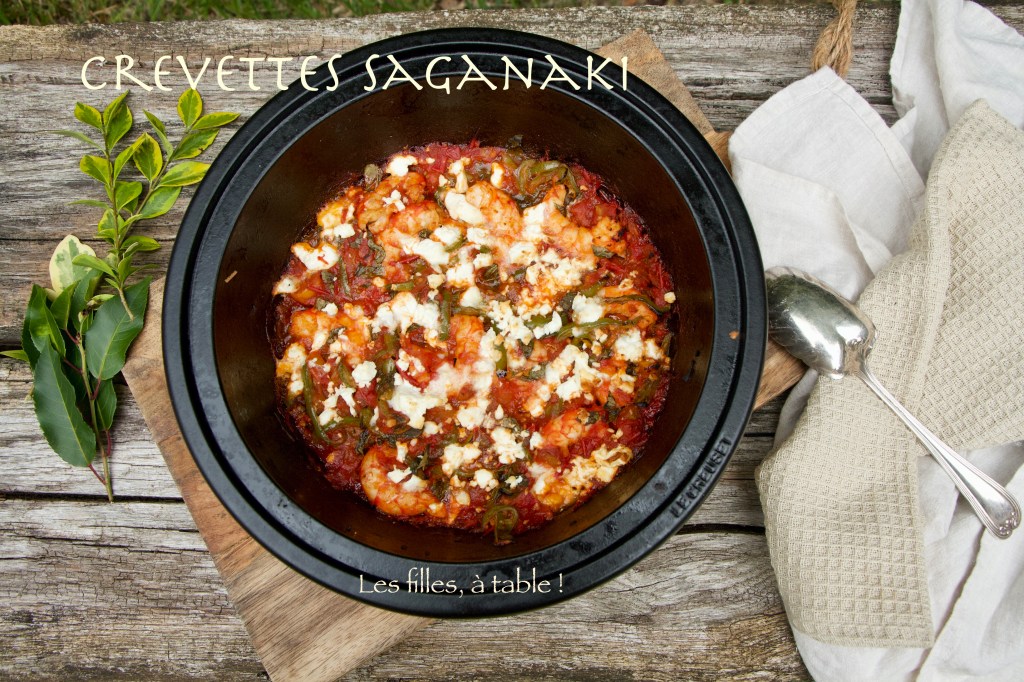 Crevettes saganaki