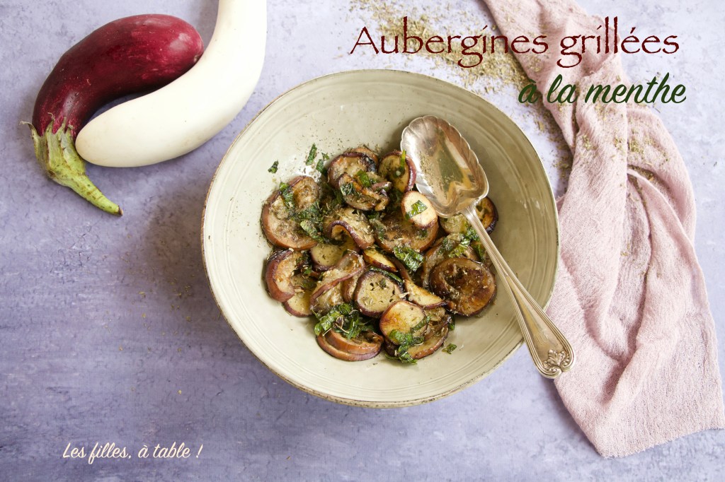Aubergines grillées à la menthe