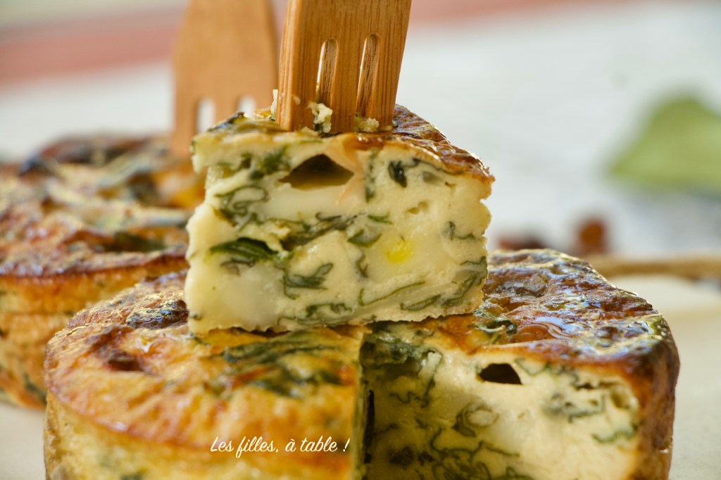 Clafoutis aux blettes, scamorza et raisins secs