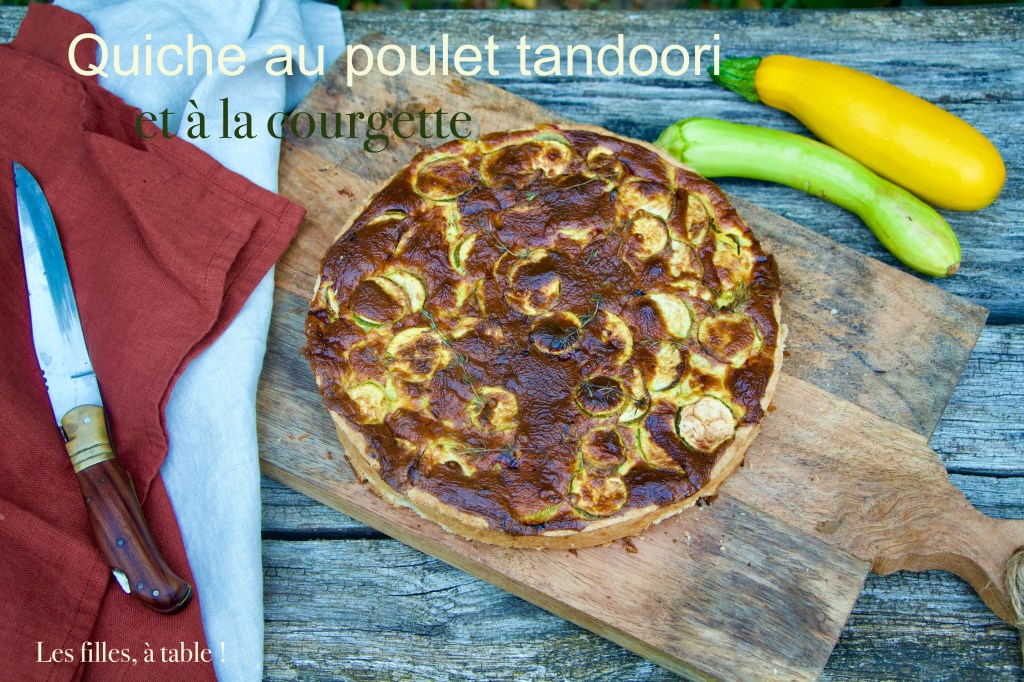 Quiche au poulet tandoori et à la courgette