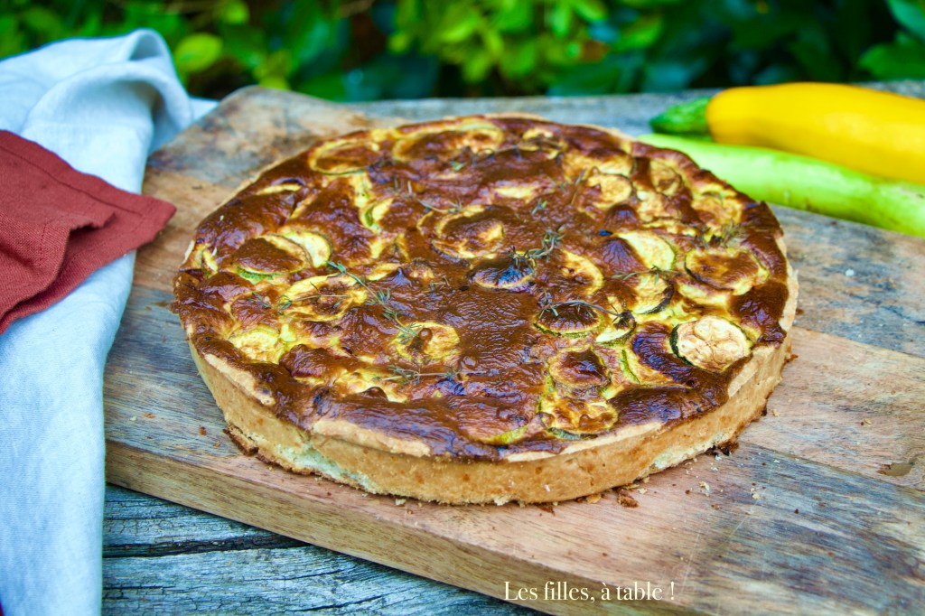 Quiche au poulet tandoori et à la courgette