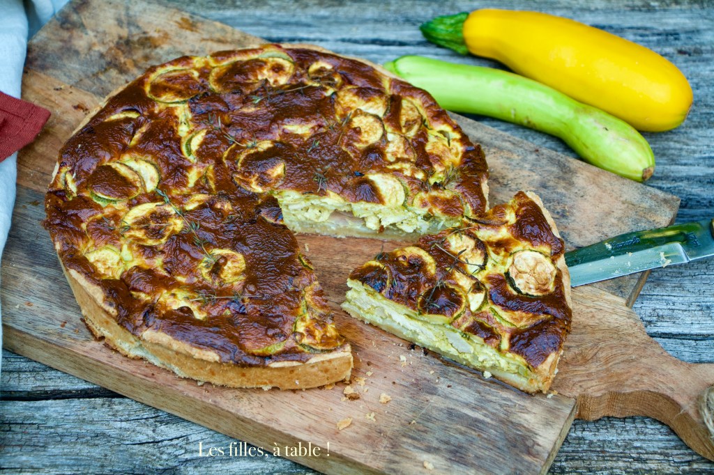 Quiche au poulet tandoori et à la courgette
