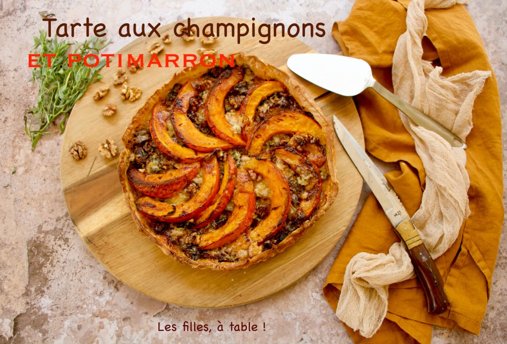 Tarte aux champignons et potimarron