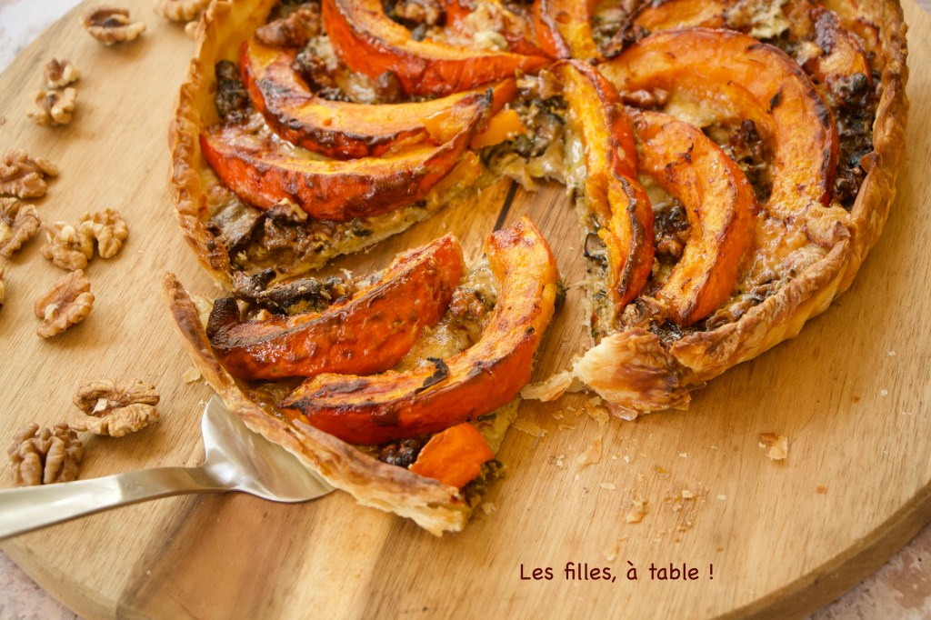 Tarte aux champignons et potimarron