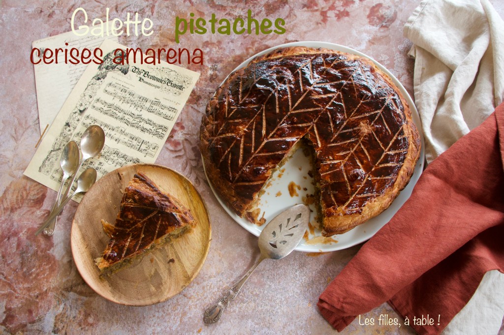 Galette pistaches et cerises amarena