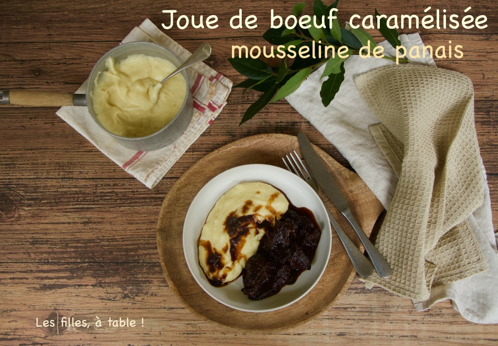 Joue de boeuf caramélisée, mousseline de panais
