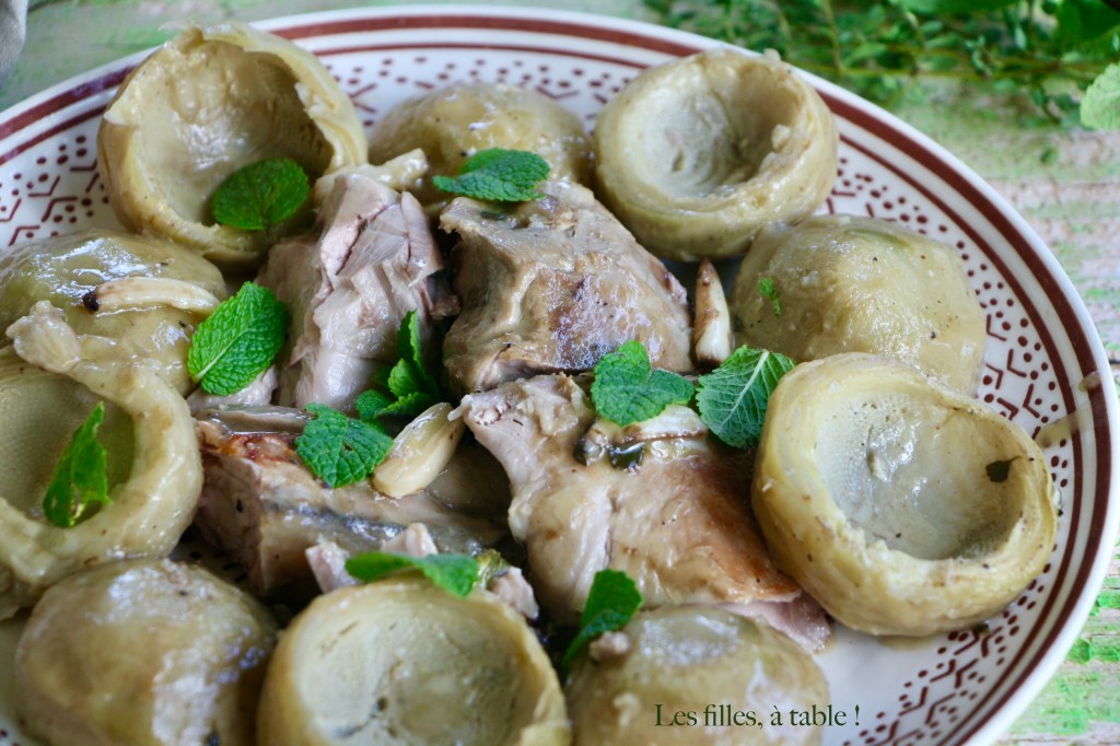 Agneau de lait aux artichauts