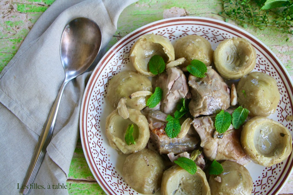 Agneau de lait aux artichauts