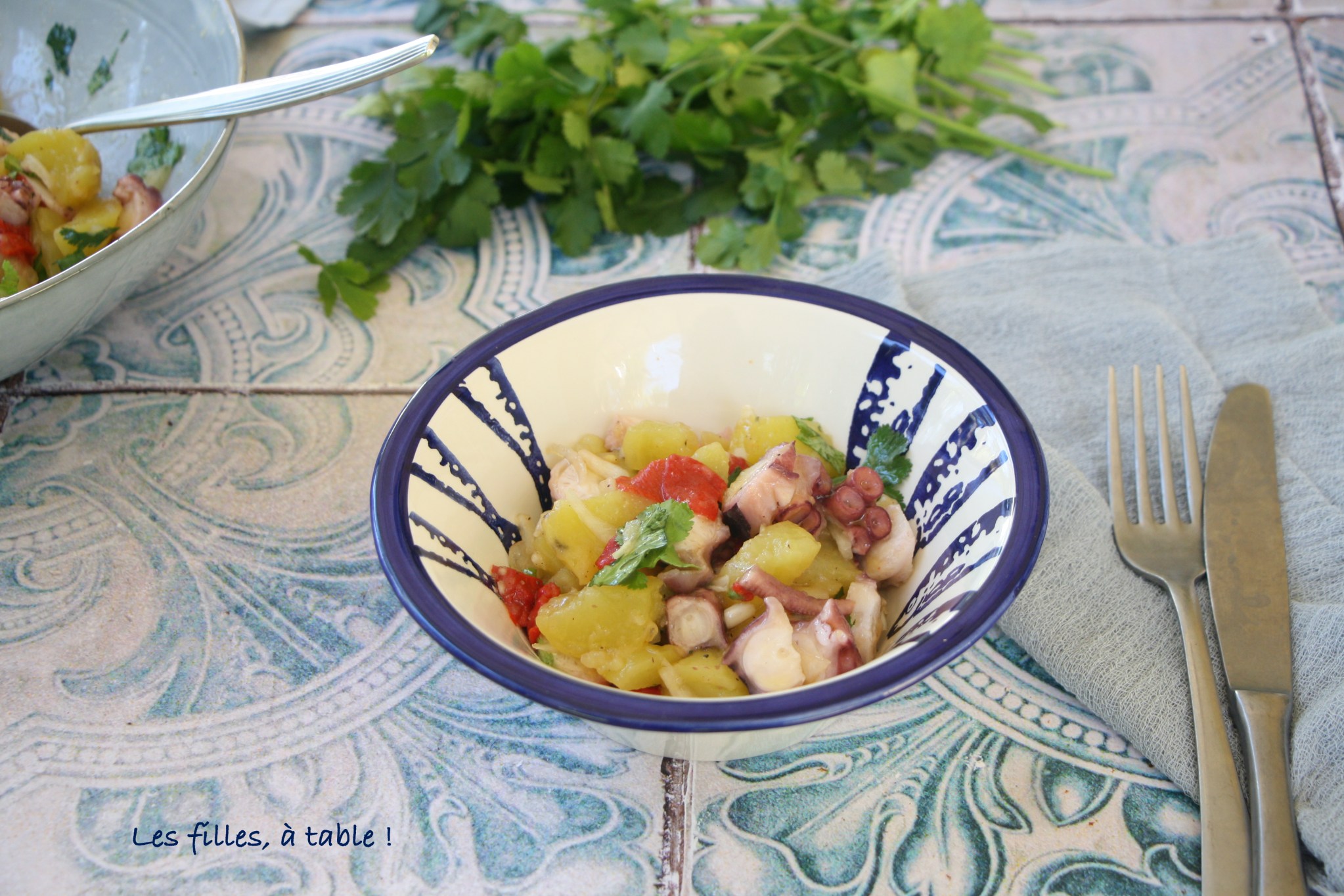 Salade de poulpe et pommes de terre à la portugaise – Les filles, à table