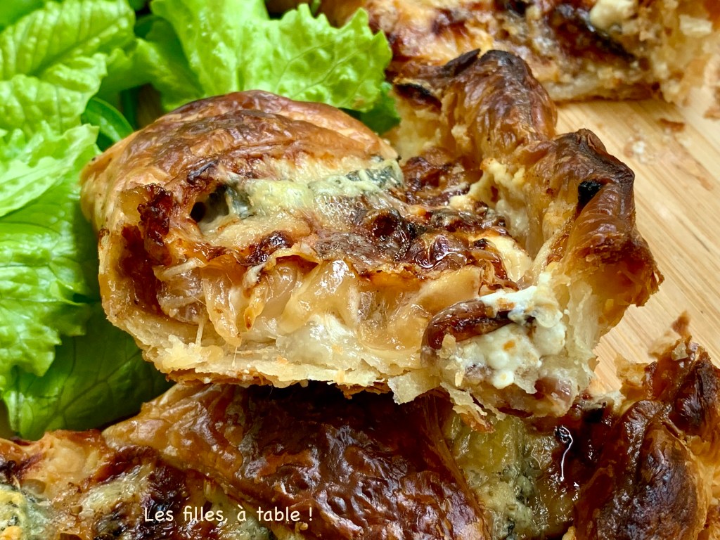 Tarte aux oignons, chèvre et miel