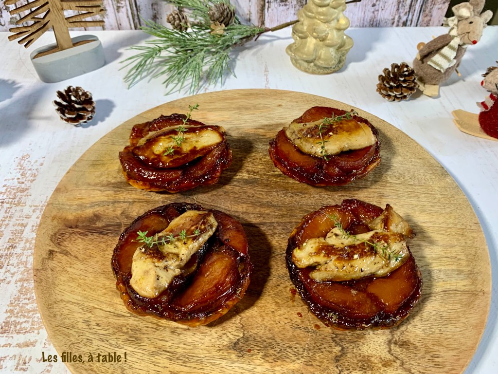 Mini tatins aux pommes et foie gras