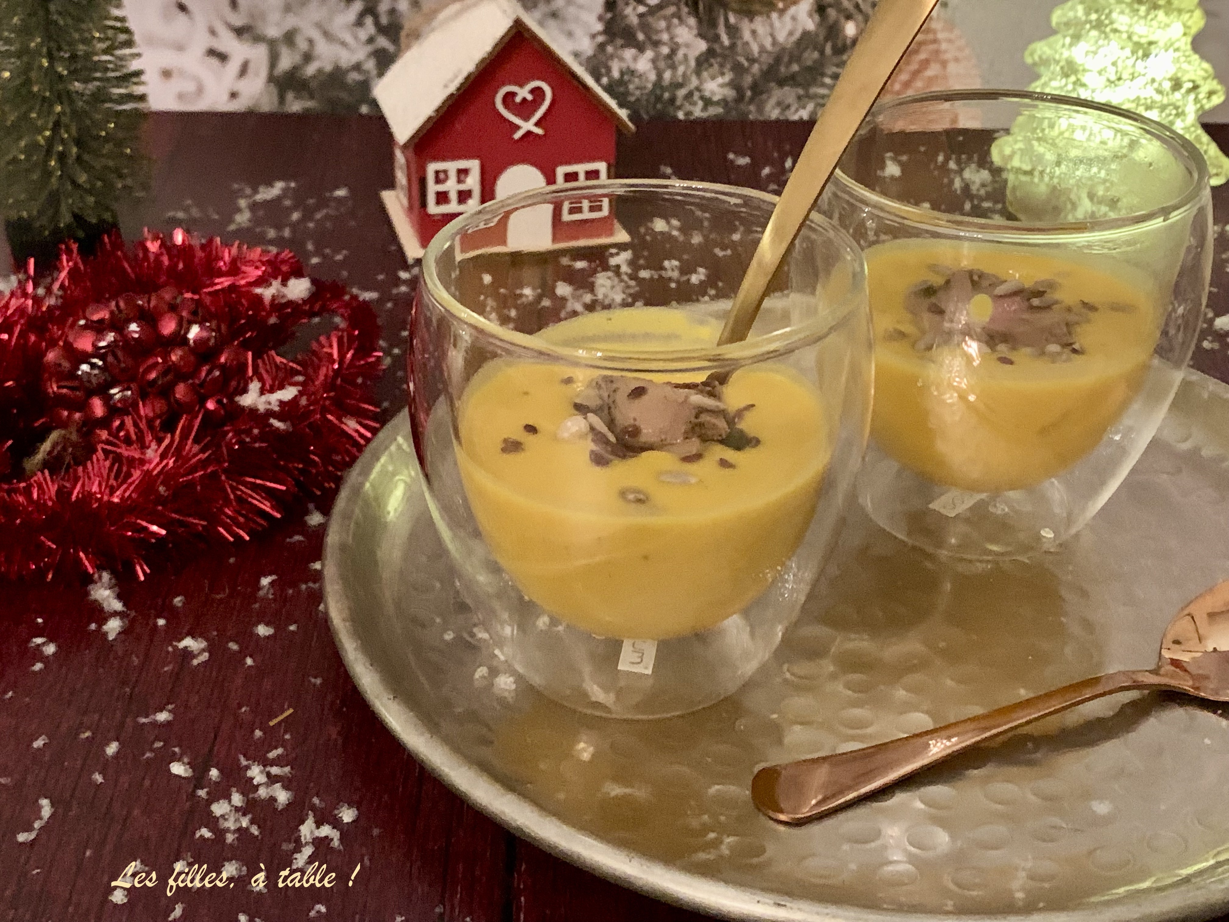 Crème de courge au foie gras