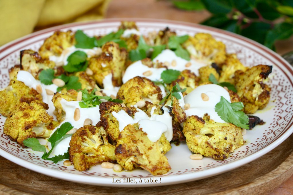 Chou-fleur rôti au ras-el-hanout et labneh