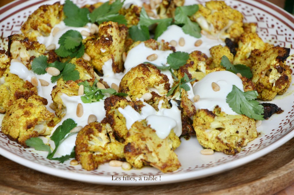 Chou-fleur rôti au ras-el-hanout et labneh