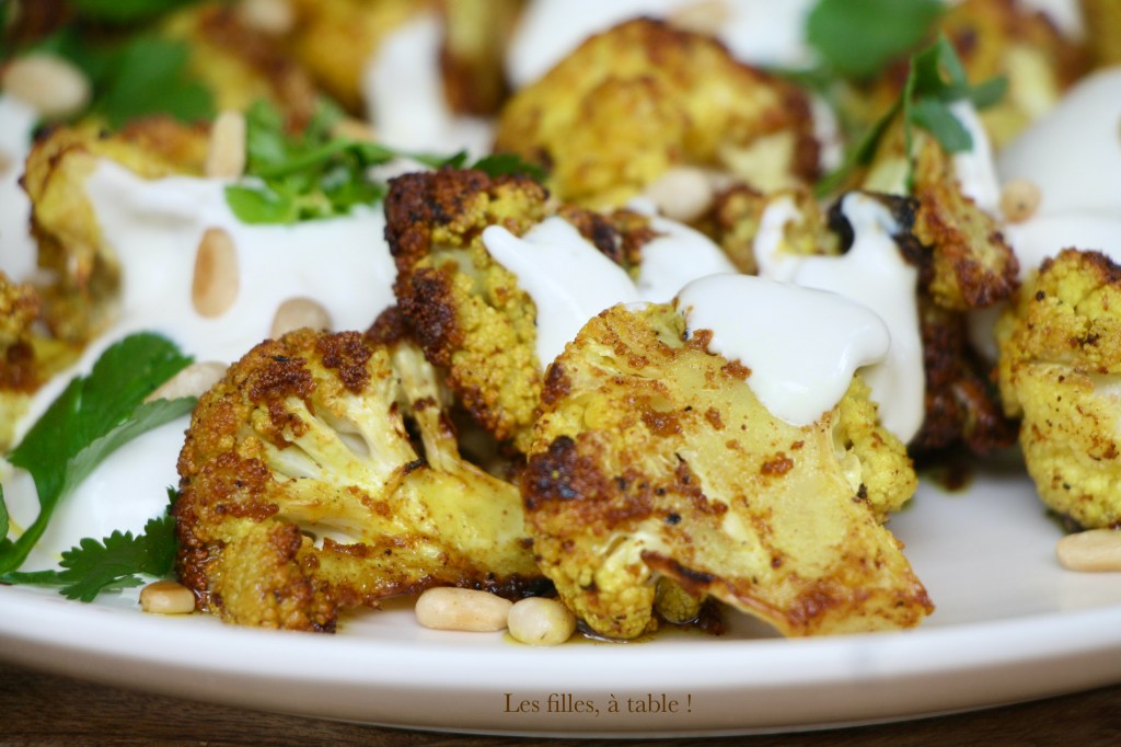 Chou-fleur rôti au ras-el-hanout et labneh