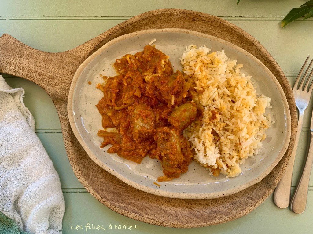 Curry de saucisses façon rougail