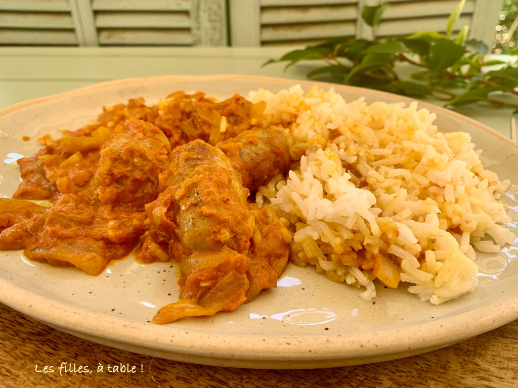 Curry de saucisses façon rougail