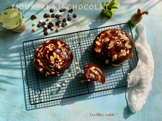 Tsoureki au chocolat